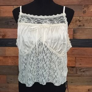 NWT Romwe Cream Lingerie Camisole Top - 2XL